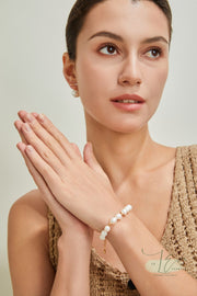 Minimalist Baroque Pearl Bracelet | 18K Gold