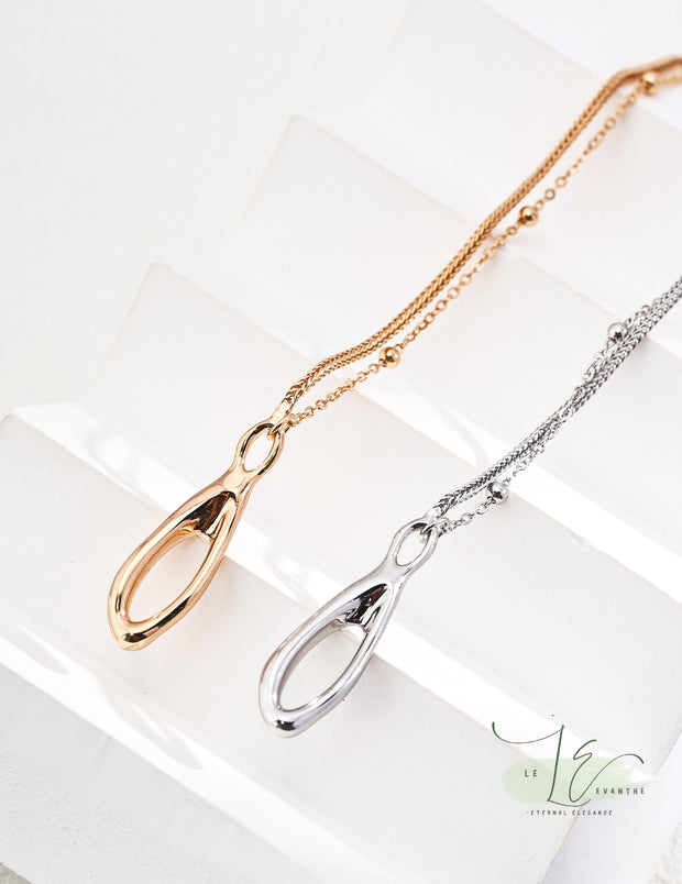 Minimalist Dual-Layer Thick & Thin Chain Bracelet  | 925 Sterling Silver | 18K Fine Gold