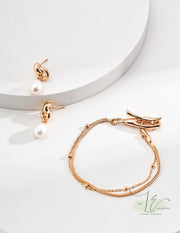 Minimalist Dual-Layer Thick & Thin Chain Bracelet  | 925 Sterling Silver | 18K Fine Gold