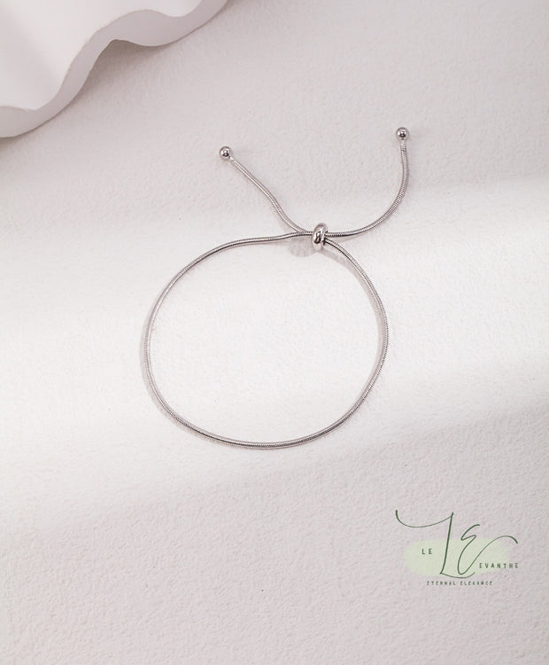 Minimalist Adjustable Bracelet | 925 Sterling Silver | 18K Fine Gold