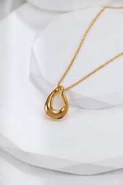 Irregular Fluid Pendant Necklace | 925 Sterling Silver | 18K Fine Gold