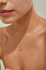 Horseshoe Pendant Necklace | 925 Sterling Silver | 18K Gold