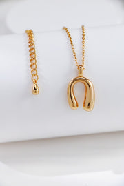 Horseshoe Pendant Necklace | 925 Sterling Silver | 18K Gold