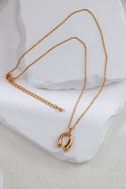 Horseshoe Pendant Necklace | 925 Sterling Silver | 18K Gold