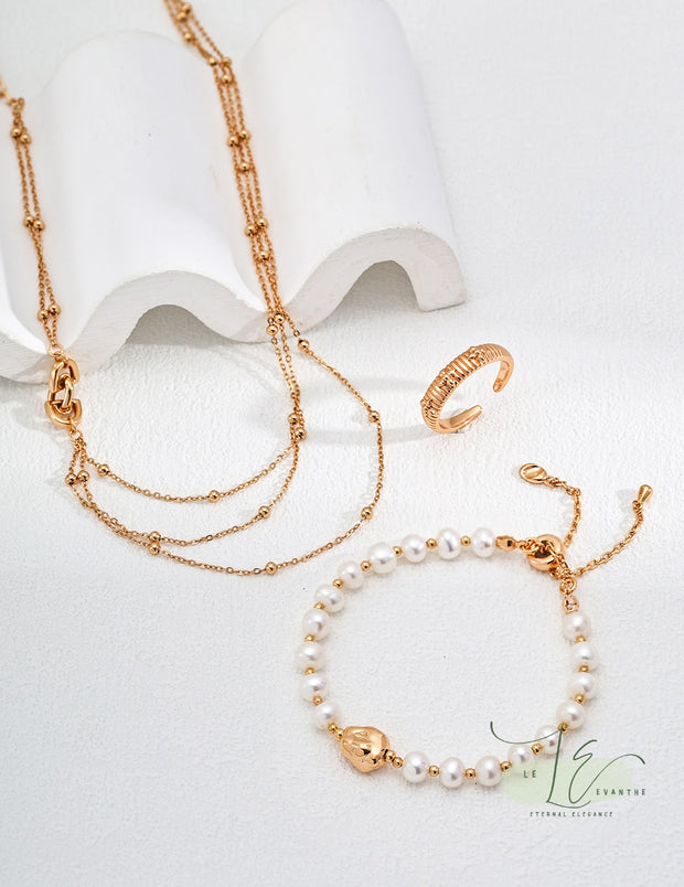 Minimalist Layered Necklace | 18K Fine Gold