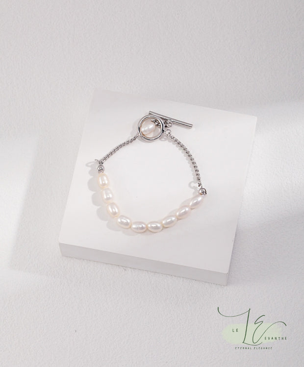 Freshwater Baroque Pearl Bracelet | 925 Sterling Silver | 18K Fine Gold