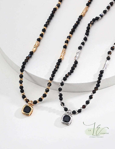 Luxury-packaged Black Agate Necklace in gift box - perfect for meaningful gifting