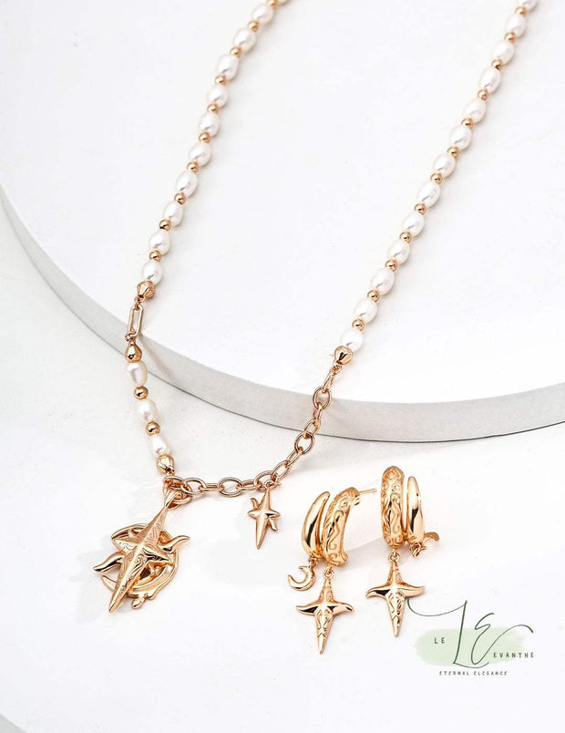 Luxury-packaged Moon Star Necklace in a gift box – ideal for birthdays or anniversaries. Features tarnish-resistant 18K gold plating over durable sterling silver.
